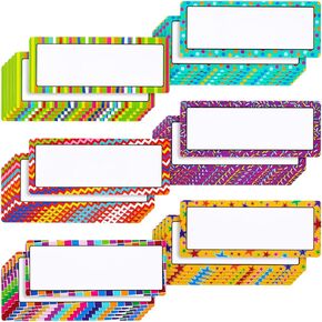 Juvale 36 Pack Magnetic Dry Erase Labels to Write On for Classroom Whiteboard (6 Designs 2x5 in)