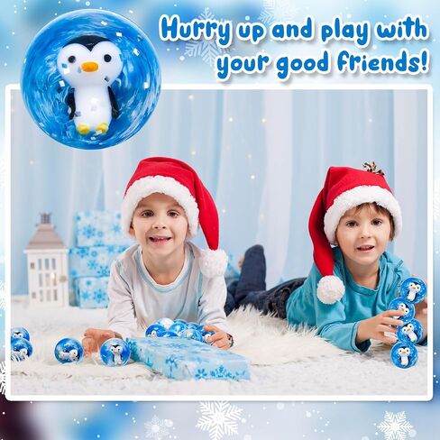 Syhood 24 Pcs Penguin Bouncy Ball Bulk Silicone Sea Creature Bounce Balls Sea Fish Party Favors Penguin Toy Game Indoor 45 mm Gift for Graduation (Penguin) in Saudi Arabia