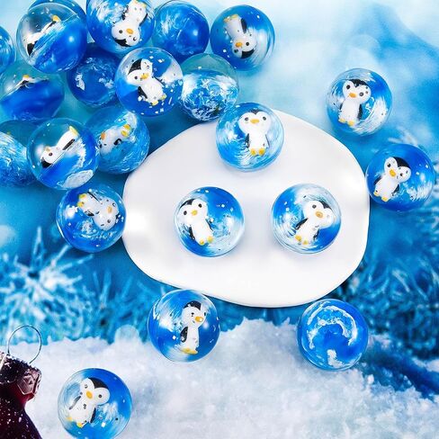 Syhood 24 Pcs Penguin Bouncy Ball Bulk Silicone Sea Creature Bounce Balls Sea Fish Party Favors Penguin Toy Game Indoor 45 mm Gift for Graduation (Penguin) in Saudi Arabia