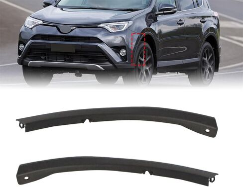 Nakkaa 2PCS Front Bumper End Caps Compatible with RAV4 2016-2018 Textured Right and Left Wheel Arch 521120R050 TO1291108 521130R050 TO1290108 in Saudi Arabia