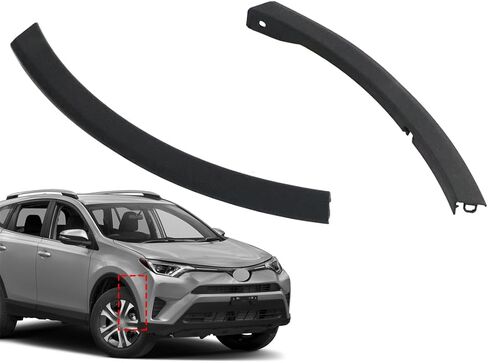 Nakkaa 2PCS Front Bumper End Caps Compatible with RAV4 2016-2018 Textured Right and Left Wheel Arch 521120R050 TO1291108 521130R050 TO1290108 in Saudi Arabia