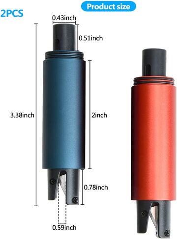 قاطع نافذة السيارة الصغير من Qivneo، 2 في 1، مطرقة أمان السيارة، قاطع حزام الأمان من النوع الزنبركي، مفتاح الحياة في حالات الطوارئ للسيارة قطعتين (أزرق وأحمر) in Kuwait