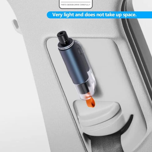 قاطع نافذة السيارة الصغير من Qivneo، 2 في 1، مطرقة أمان السيارة، قاطع حزام الأمان من النوع الزنبركي، مفتاح الحياة في حالات الطوارئ للسيارة قطعتين (أزرق وأحمر) in Kuwait