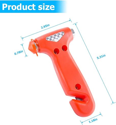 AICEL Car Safety Hammer, 2PCS Window Glass Breaker and Seat Belt Cutter, 3-in-1 Multifunctional Emergency Escape Tool, Car Accessories Emergency Escape Hammer Gifts for Family Women Children in Saudi Arabia