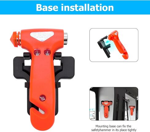 AICEL Car Safety Hammer, 2PCS Window Glass Breaker and Seat Belt Cutter, 3-in-1 Multifunctional Emergency Escape Tool, Car Accessories Emergency Escape Hammer Gifts for Family Women Children in Saudi Arabia