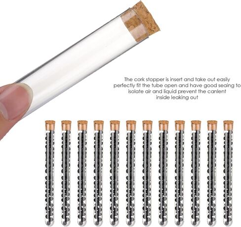 30 Covered Plastic Test Tubes - Small Plastic Tubes, 20ml Transparent Plastic Tubes with Cork Stoppers, Small Transparent Plastic Tube Containers for Solid and Liquid Storage (30, 16mm*150mm) in Saudi Arabia