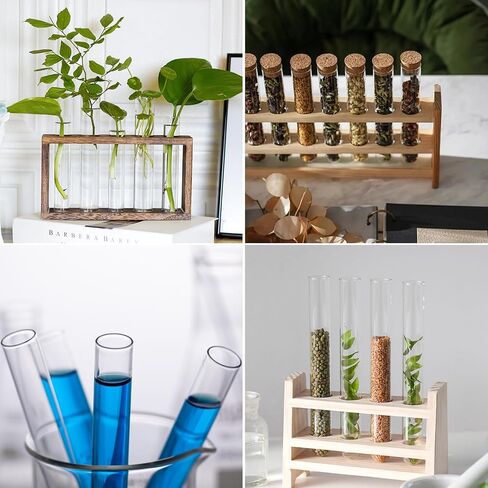 30 Covered Plastic Test Tubes - Small Plastic Tubes, 20ml Transparent Plastic Tubes with Cork Stoppers, Small Transparent Plastic Tube Containers for Solid and Liquid Storage (30, 16mm*150mm) in Saudi Arabia