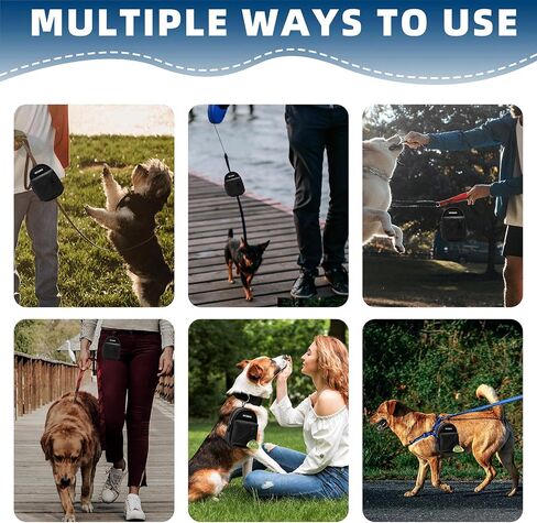 Dog Poop Bag Holder for Leash Attachment with Metal Carabiner Clip, Waste Bag Dispenser with Durable Zipper Waste Bag Holder for Walking Hiking Running Travel, Includes 75 Pcs Dog Poop Bags in Saudi Arabia