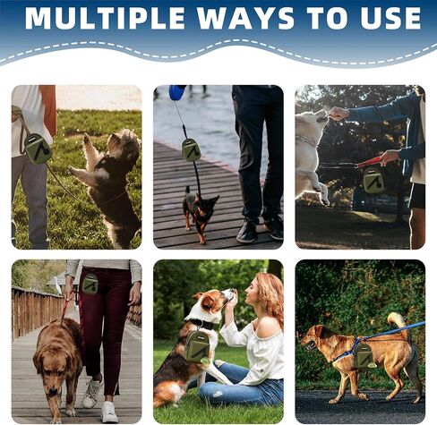 Dog Poop Bag Holder for Leash Attachment with Metal Carabiner Clip, Waste Bag Dispenser with Durable Zipper Waste Bag Holder for Walking Hiking Running Travel, Includes 75 Pcs Dog Poop Bags in Saudi Arabia