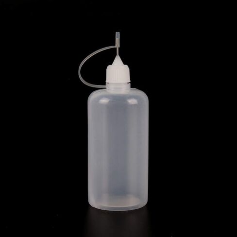 AKOAK 12 Pcs Plastic Squeezable Tip Applicator Bottle,Dropper Bottles with Needle Tip Caps for Glue/Liquid/Oil,Capacity 30ml (Black cap) in Saudi Arabia