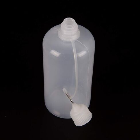 AKOAK 12 Pcs Plastic Squeezable Tip Applicator Bottle,Dropper Bottles with Needle Tip Caps for Glue/Liquid/Oil,Capacity 30ml (Black cap) in Saudi Arabia
