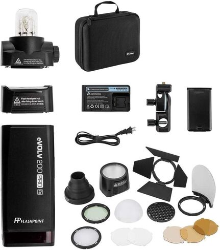 Flashpoint eVOLV 200 Pro TTL مجموعة فلاش الجيب المستديرة ذات الرأس الاحترافي in Kuwait