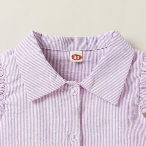 ملابس Happy Town للأطفال الصغار والرضع والفتيات، تي شيرت، بلوزة، وسروال قصير، ملابس صيفية in Kuwait