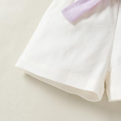 ملابس Happy Town للأطفال الصغار والرضع والفتيات، تي شيرت، بلوزة، وسروال قصير، ملابس صيفية in Kuwait