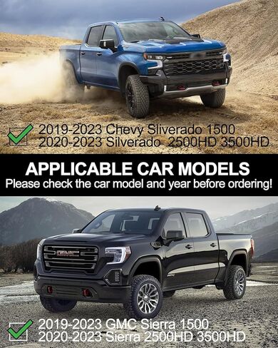 Running Boards Compatible with 2007-2018 Chevy Silverado/GMC Sierra 1500 Crew Cab,Aluminum Running Boards for 2007-2019 Silverado/Sierra 2500HD 3500HD Crew Cab Side Step Nerf Bars in Saudi Arabia