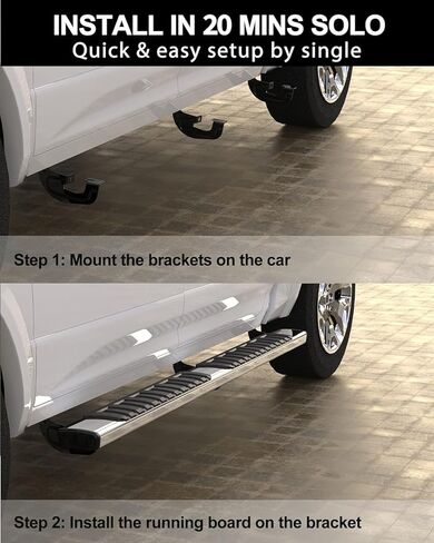 Running Boards Compatible with 2007-2018 Chevy Silverado/GMC Sierra 1500 Crew Cab,Aluminum Running Boards for 2007-2019 Silverado/Sierra 2500HD 3500HD Crew Cab Side Step Nerf Bars in Saudi Arabia