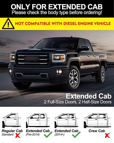 Running Boards Compatible with 2007-2018 Chevy Silverado/GMC Sierra 1500 Crew Cab,Aluminum Running Boards for 2007-2019 Silverado/Sierra 2500HD 3500HD Crew Cab Side Step Nerf Bars in Saudi Arabia