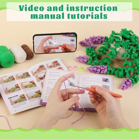 Kogyxe Crochet Kit for Beginners Crochet Hanging Plant with Tutorials in Saudi Arabia