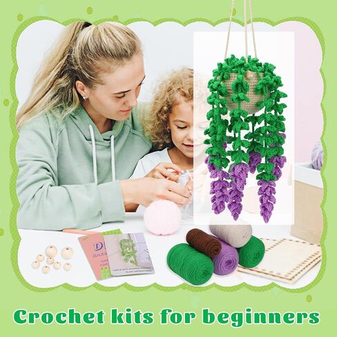 Kogyxe Crochet Kit for Beginners Crochet Hanging Plant with Tutorials in Saudi Arabia