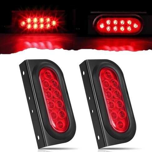 أضواء المقطورة البيضاوية، مصابيح المقطورة LED مقاس 6 بوصات، مصابيح المقطورة LED البيضاوية مقاس 6 بوصات، ضوء ذيل المقطورة البيضاوي مع دعامات تثبيت المقطورة، علامة فرامل إيقاف الانعطاف 10 مصابيح LED لمقطورة الشاحنة in Kuwait