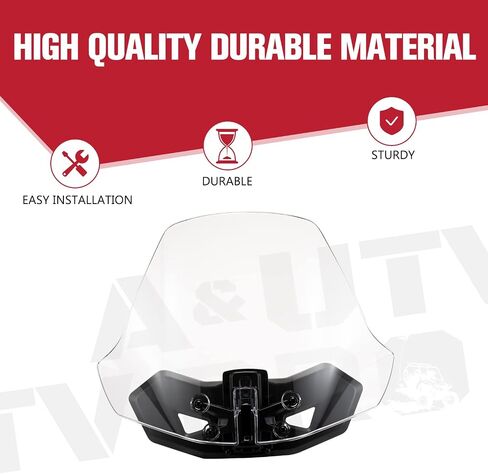 Ryker Adventure Wider Windshield, A & UTV PRO New Upgrade XXL Adjustable Vented Translucent Clear Hard Coated Windscreen Wind Deflector for Can Am Ryker All Models Accessories, Replace OEM #219401032 in Saudi Arabia