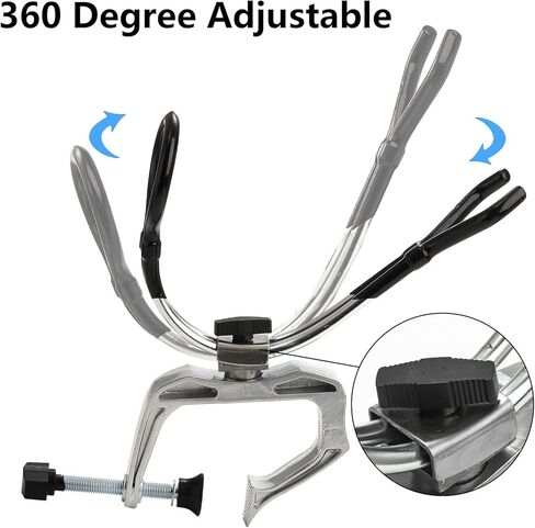 Bekith 2 حزمة حامل قضبان الصيد، حامل قضبان صيد القوارب مع فتحة مشبك كبيرة 360 درجة قابلة للتعديل، رفوف قضبان الصيد من سبائك الألومنيوم لقوارب الكاياك in Kuwait