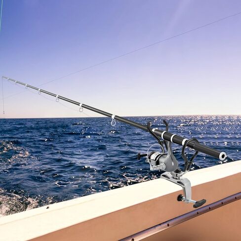 Bekith 2 حزمة حامل قضبان الصيد، حامل قضبان صيد القوارب مع فتحة مشبك كبيرة 360 درجة قابلة للتعديل، رفوف قضبان الصيد من سبائك الألومنيوم لقوارب الكاياك in Kuwait