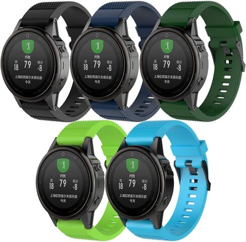 Band for Garmin Fenix 5S / Fenix 6S, Soft Silicone Replacement Watch Band Strap for Garmin Fenix 5S/Fenix 5S Plus/Fenix 6S/Fenix 6S Pro Smart Watch, Fit 5.31 inches-8.46 inches in Saudi Arabia