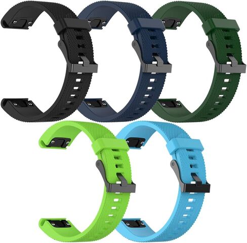 Band for Garmin Fenix 5S / Fenix 6S, Soft Silicone Replacement Watch Band Strap for Garmin Fenix 5S/Fenix 5S Plus/Fenix 6S/Fenix 6S Pro Smart Watch, Fit 5.31 inches-8.46 inches in Saudi Arabia