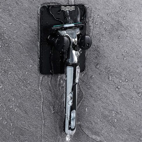 قطعتان من حامل ماكينة الحلاقة للاستحمام، خطافات تخزين حامل ماكينة الحلاقة متوافقة مع معظم ماكينات الحلاقة، شماعة حامل ماكينة حلاقة ذاتية اللصق مقاومة للماء، خطافات مثبتة على الحائط للقابس، المفتاح، المنشفة، الرداء in Kuwait