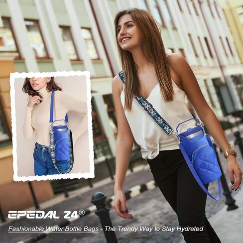 Water Bottle Carrier Bag with Phone Pocket for Stanley 25 & 32 oz, Insulated Water Bottle Holder Pouch with Airtag Passport Pocket Card Slot, Used for Stanley Cup Accessories and travel in Saudi Arabia