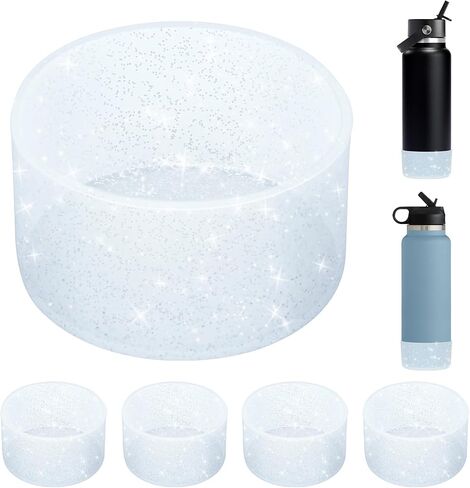 4Pcs Protective Silicone Boot Compatible with Hydro Flask 32oz & HydroFlask 40oz Stainless Steel Wide Mouth Water Bottle and More Tumbler with 3.45-3.55in Bottom in Saudi Arabia
