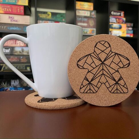 قواعد الألعاب اللوحية بنمط Meeple المختلطة (مجموعة من 4 تصميمات مختلفة) in Saudi Arabia