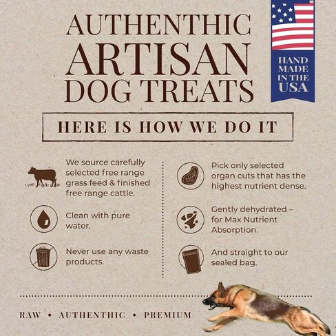 Benjamin's Cattle Single Ingredient - Organic Grass FED & Finished Beef Liver Dog Treats - Hand Made Artisan Dog Treats - Healty Dog Chews - Treats for Dogs Made in USA - Beef Jerky Dog Treat – 5oz in Saudi Arabia