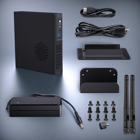 كمبيوتر مكتبي صغير مزود بمعالج Intel Core i5-13400T من الجيل الثالث عشر حتى 4.4 جيجاهرتز، وذاكرة وصول عشوائي DDR4 سعة 32 جيجابايت وذاكرة وصول عشوائي 512 جيجابايت NVME SSD و1 تيرابايت و2.5 بوصة HDD، كمبيوتر صغير صغير الحجم، رباعي 2*HD+DP+VGA 4K، 2X نوع C،  in Kuwait