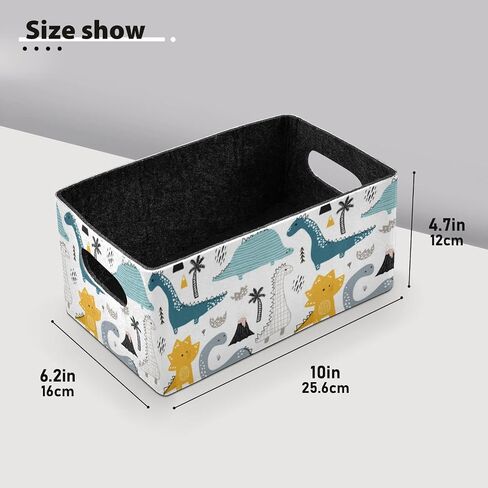 Emelivor Black Sunflowers Storage Basket Bins Set (2pcs) Felt Collapsible Storage Bins with Dual Handles Foldable Storage Baskets Boxes for Kids Toys Pet Toy Books Clothes Closet Cabinet Organise in Saudi Arabia