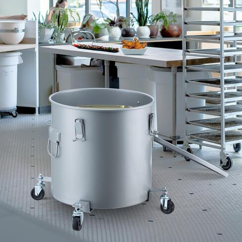 دلو شحوم المقلاة من فيفور، علبة التخلص من الزيت سعة 10 جالون، دلو زيت المقلاة من الفولاذ المقاوم للصدأ، طلاء مقاوم للصدأ، حاوية نقل الزيت مع غطاء، مشابك قفل، حقيبة فلتر لتصفية زيت الطبخ الساخن in Kuwait