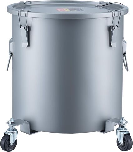 دلو شحوم المقلاة من فيفور، علبة التخلص من الزيت سعة 10 جالون، دلو زيت المقلاة من الفولاذ المقاوم للصدأ، طلاء مقاوم للصدأ، حاوية نقل الزيت مع غطاء، مشابك قفل، حقيبة فلتر لتصفية زيت الطبخ الساخن in Kuwait