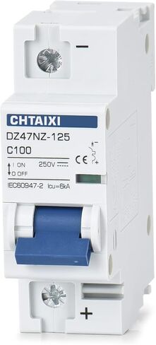 DC Miniature Circuit Breaker, 1 Pole 250V 125 Amp Isolator for Solar PV System, Thermal Magnetic Trip, DIN Rail Mount, High Current DC Disconnect Switch MCB 1P C125 in Saudi Arabia