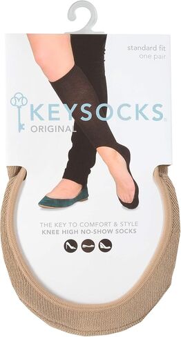 KEYSOCKS Women's Original No-Show Knee High Socks (Standard Size, Black) in Saudi Arabia