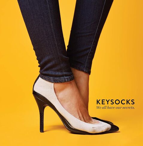 KEYSOCKS Women's Original No-Show Knee High Socks (Standard Size, Black) in Saudi Arabia