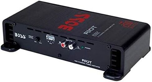 BOSS Audio Systems R1002 Riot 200 Watt 2-Channel Class A/B 2 Ohm Stable Full Range Car Audio Amplifier and AKS8 Amplifier Installation Wiring Kit in Saudi Arabia
