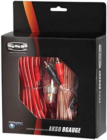 BOSS Audio Systems R1002 Riot 200 Watt 2-Channel Class A/B 2 Ohm Stable Full Range Car Audio Amplifier and AKS8 Amplifier Installation Wiring Kit in Saudi Arabia
