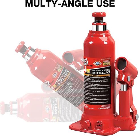 BIG RED T90213 Torin Hydraulic Welded Bottle Jack with Blow Mold Carrying Storage Case, 2 Ton (4,000 lb) Capacity, Red in Saudi Arabia