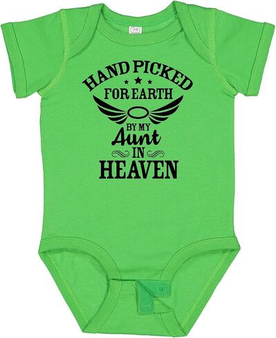 inktastic Handpicked for Earth By My Aunt in Heaven with Angel Baby Bodysuit in Saudi Arabia