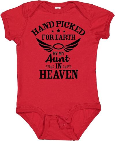 inktastic Handpicked for Earth By My Aunt in Heaven with Angel Baby Bodysuit in Saudi Arabia