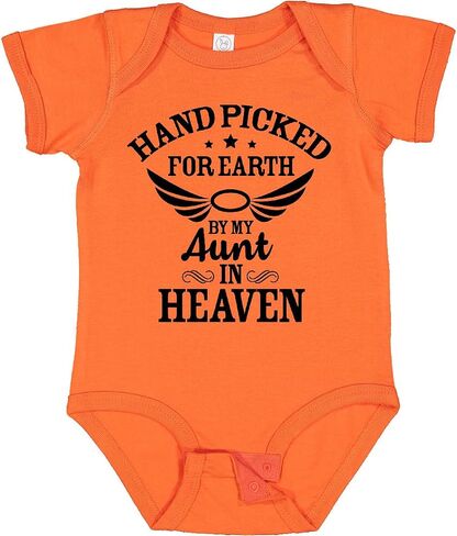 inktastic Handpicked for Earth By My Aunt in Heaven with Angel Baby Bodysuit in Saudi Arabia