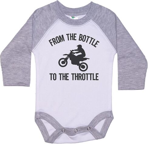 Ebenezer Fire Motocross Onesie/From The Bottle To The Throttle/Baby Dirt Bike Outfit/Raglan in Saudi Arabia