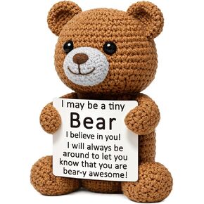 WELLBANEE Mini Bear, Teacher Appreciation Gift from Student, Back to School | Thank You Teacher End of Year Birthday Retirement Christmas Gift From Student Parent, Funny Handmade Crochet, Cute Desk Decor in Saudi Arabia