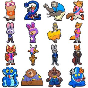 Cartoon Animals Shoes Charms Decoration, Movie Theme Shoe Charms, Clog Accessories for Adults Teens, Great Party Favor and Holiday Gift (16 Pcs) in Saudi Arabia